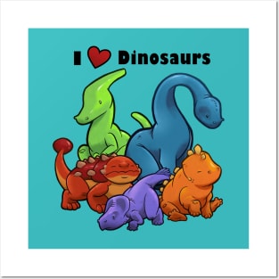 I ♥ Dinosaurs Posters and Art